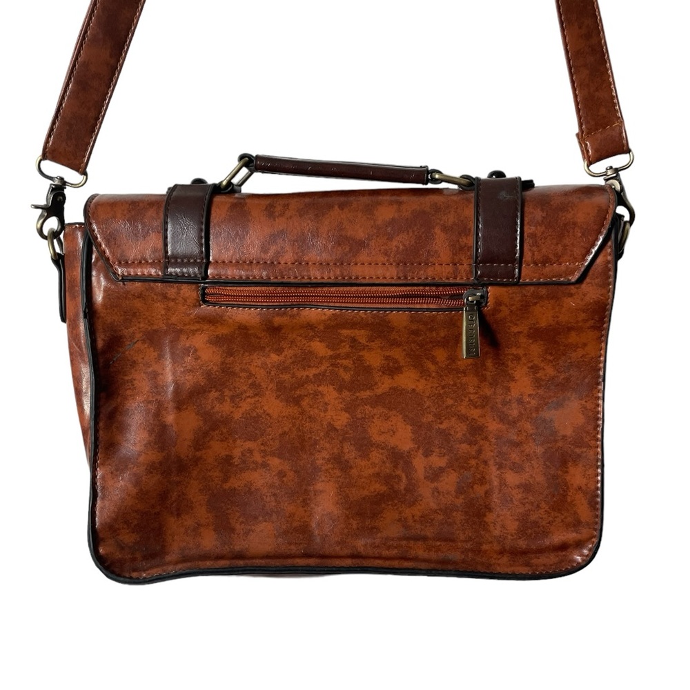 Ecosusi Bag Faux Leather Messenger Bag Purse Bow Travel Vintage Ipad Pocket - Picture 3 of 5